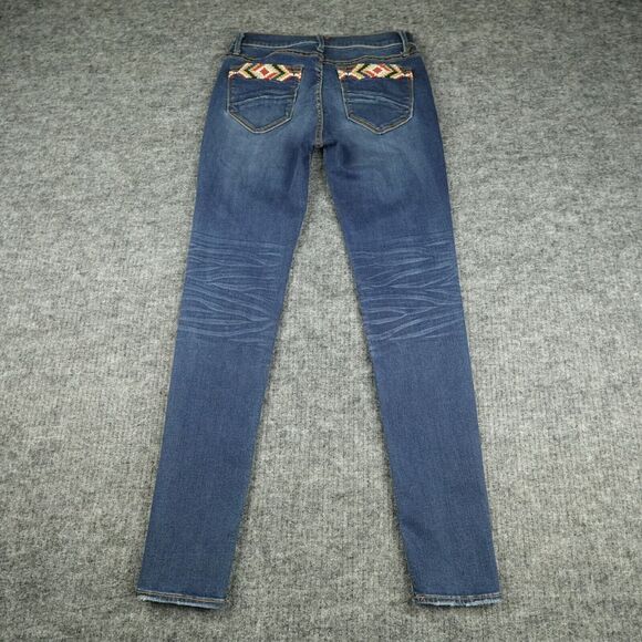 DRIFTWOOD Denim - Driftwood Jeans Womens 24 Blue Denim Classic Fit Marilyn Skinny Rodeo Embroidery